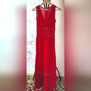 Max Studio Sleeveless Red Maxi Dress Size- S